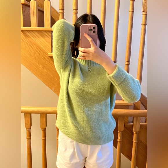 Green Wool Turtleneck - Picture 2 of 4